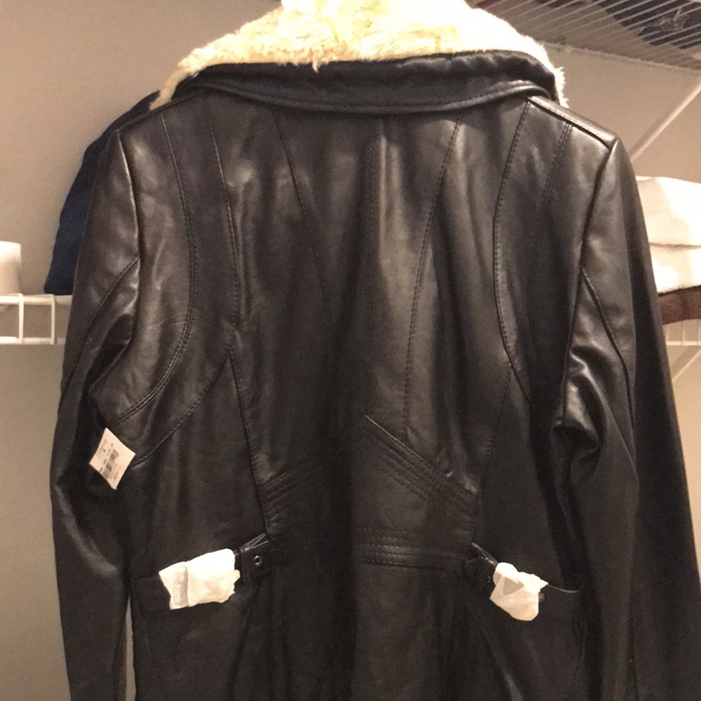 A.n.a Genuine Lambskin Black Leather Jacket - Picture 5 of 11